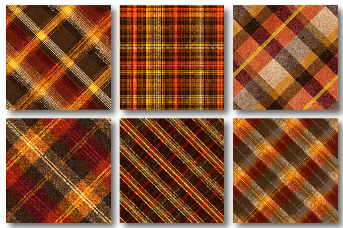 Fall Check Patterns, a Texture Illustration by DreamPrint404