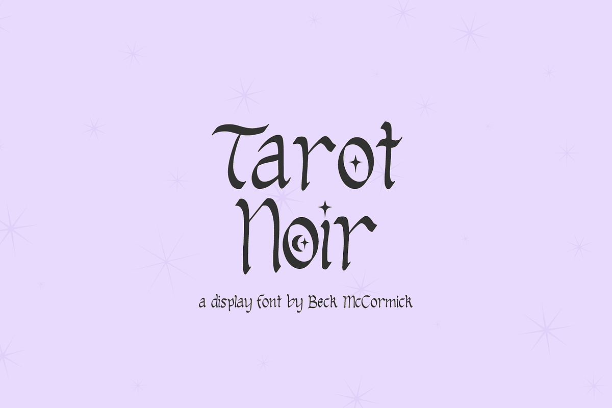 Tarot Noir - A Display Font, a Handwritten Font by Beck McCormick (Photo 1 of 10)