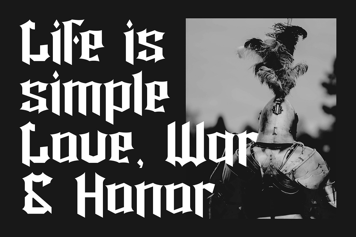 Instinct Hunter - Blackletter Font, a Blackletter Font by AQR Studio (Photo 3 of 8)