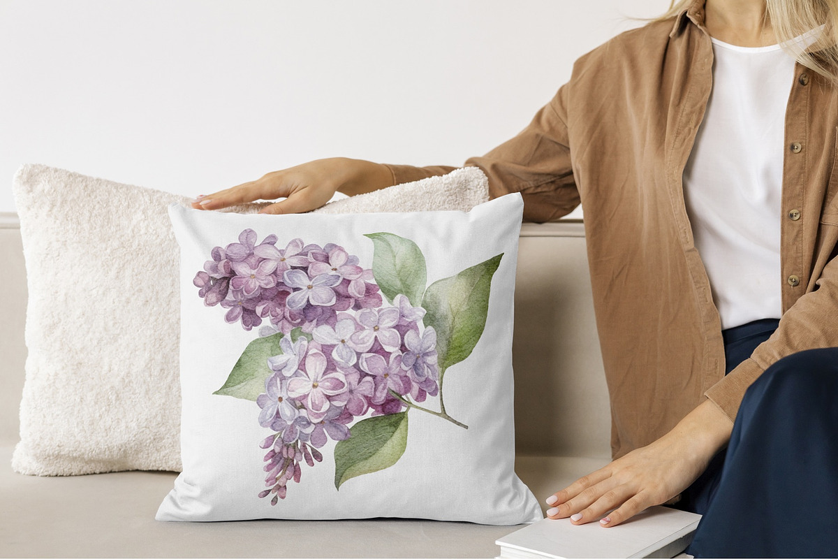Lilac Flowers watercolour, an Illustration by TheCuteShop (Photo 6 of 7)