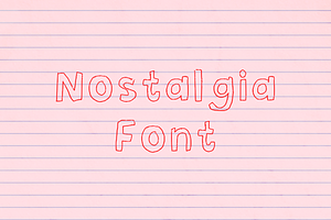 Nostalgia Aesthetic Handwritten Font