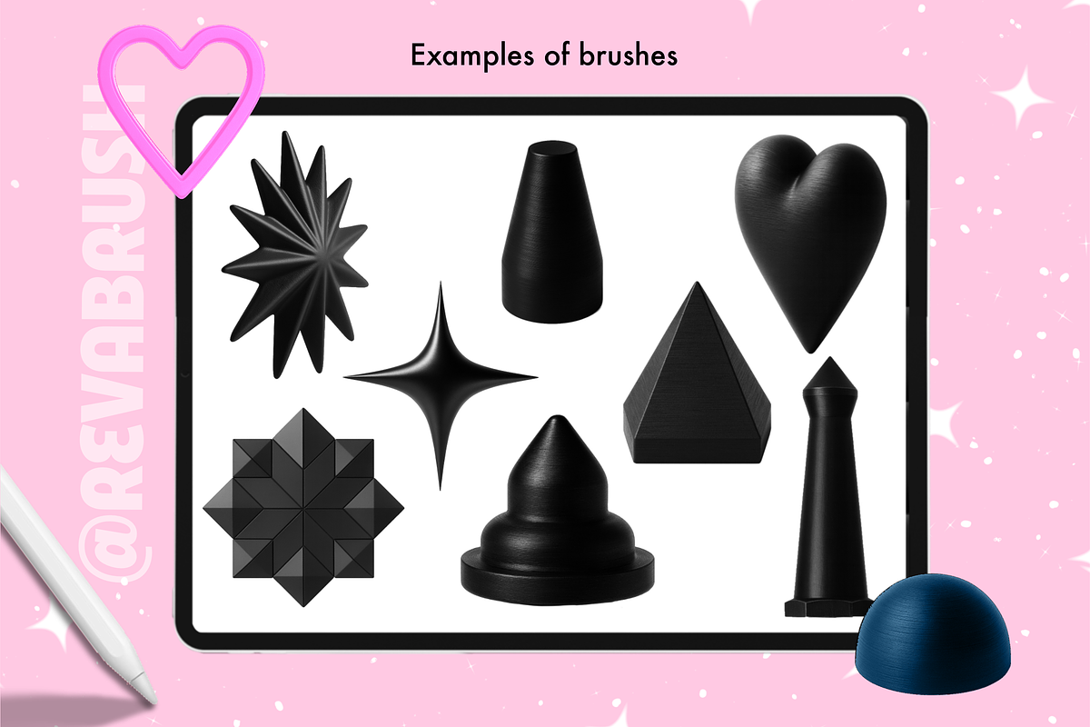 Procreate Spike Metal Stamp Brushes, a Brush Add-On by Revabrush (Photo 3 of 7)