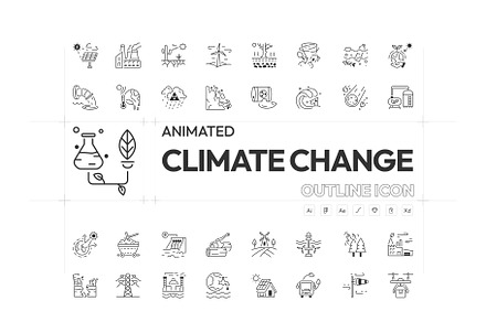 Animated Climate Change Icons, an Icon by Prosymbols