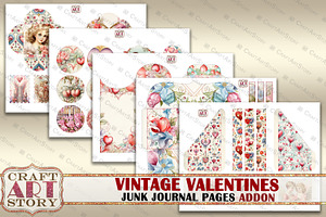 Valentines Junk Journal Kit ADDON