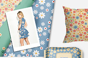 Retro Floral Groovy Vintage Patterns, a Pattern Graphic by Sofico (Thumbnail 6 of 15)