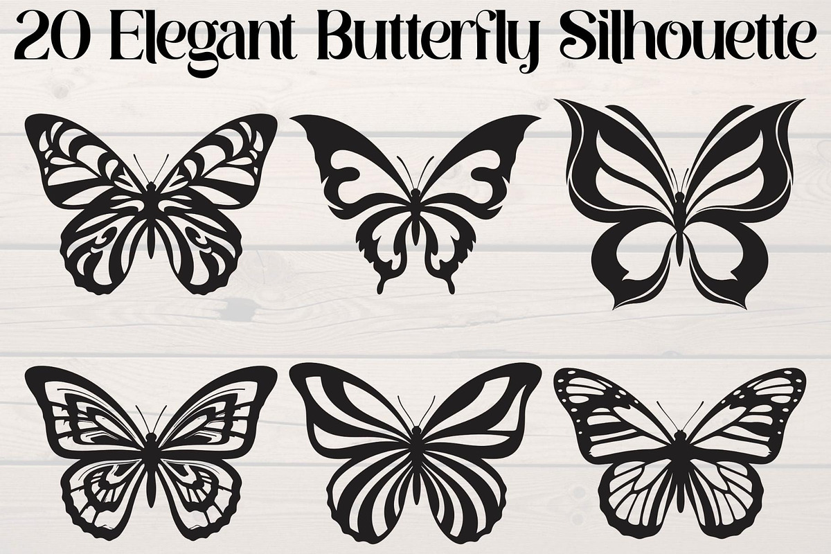 Elegant Butterfly Silhouette, an Object Graphic by Creativeshirt (Photo 1 of 17)