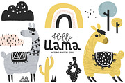 Hello Llama - Patterns, Vector, an Animal Illustration by Sumacj (Thumbnail 1 of 8)