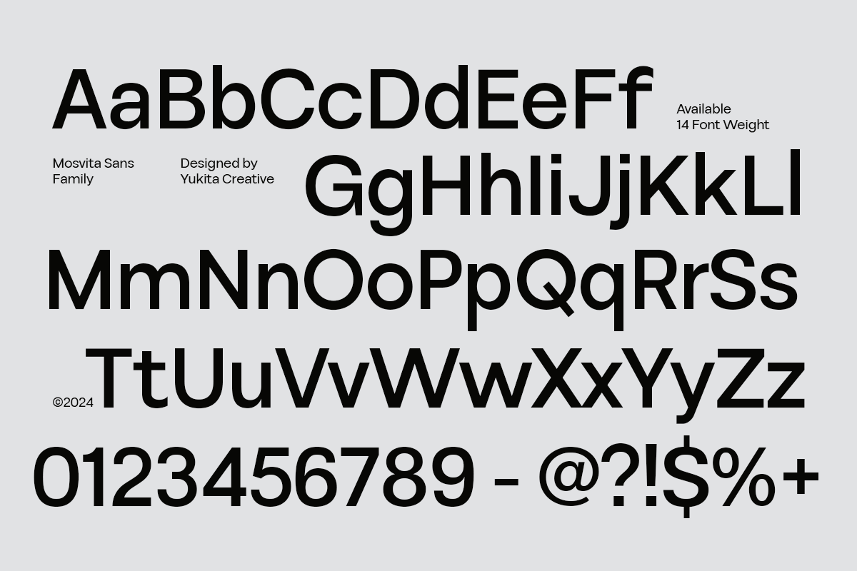Mosvita Sans Serif Family Font, a Sans Serif Font by Yukita Creative (Photo 12 of 13)