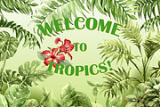 Watercolor Tropical Plants, a Decorative Illustration by Valentyna Smordova (Thumbnail 1 of 6)