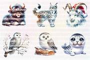 Arctic Animals, Clipart, an Illustration by CreationArt (Thumbnail 2 of 5)
