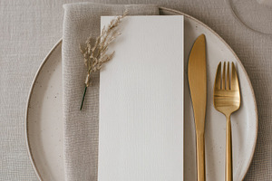 Wedding table menu mockup, a Beauty & Fashion Photo by Virgo Studio