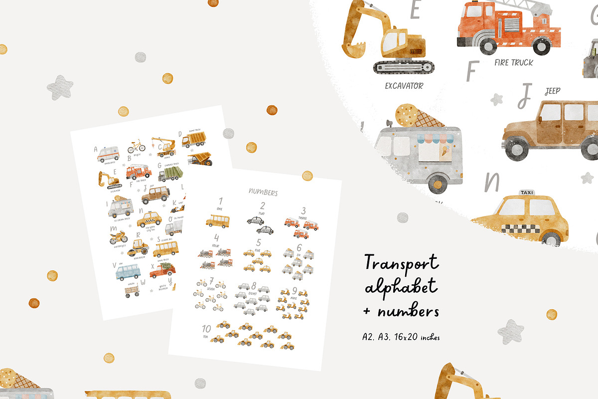 Cars Kids Collection, a Transportation Illustration by tatiletters (Photo 2 of 10)