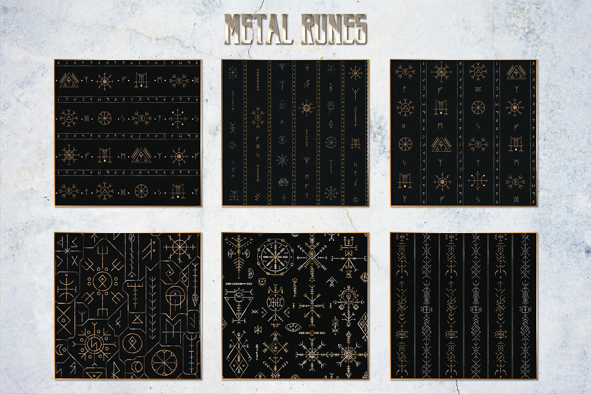 Nordic metal runes, a Pattern Graphic by Gudiny (Photo 6 of 8)