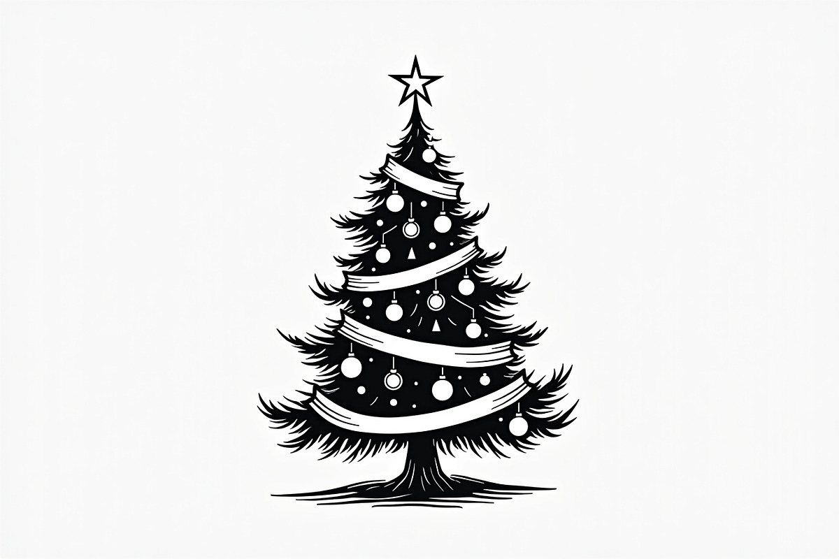 Merry Christmas Tree Clipart Collect, an Illustration by jahid234 (Photo 8 of 21)
