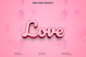 Lovely Valentine's 3D Text Effect, a Layer Style Add-On by Imamul001