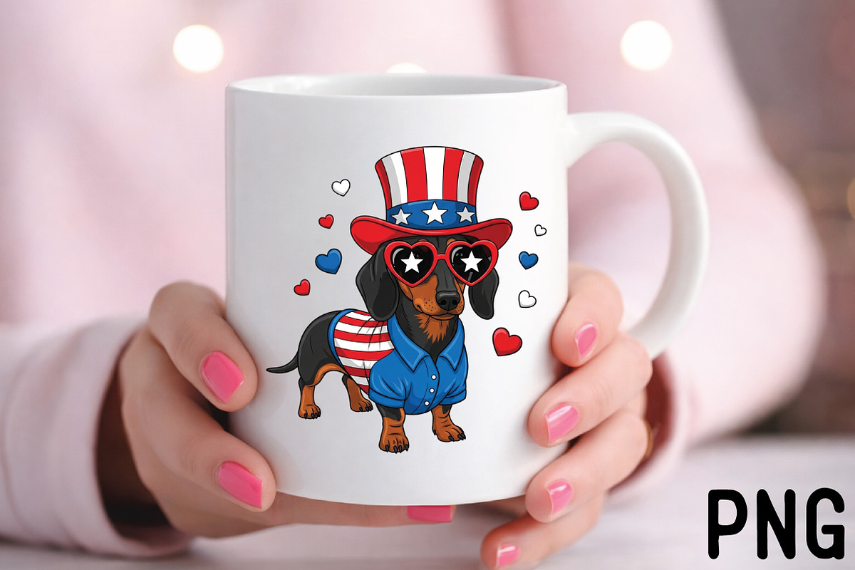 4th of July Dog Sublimation, an Illustration by Black Bird Studio (Photo 3 of 3)