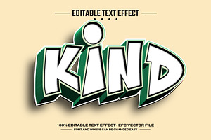 Kind 3D editable text effect, a Layer Style Add-On by nicemorning