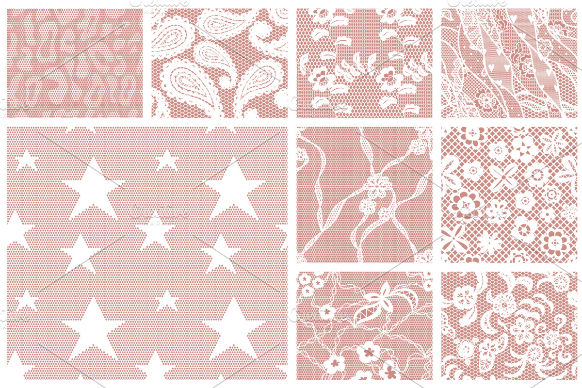 13 Lacy vector seamless patterns, a Pattern Graphic by tamara.comotomka (Photo 2 of 4)