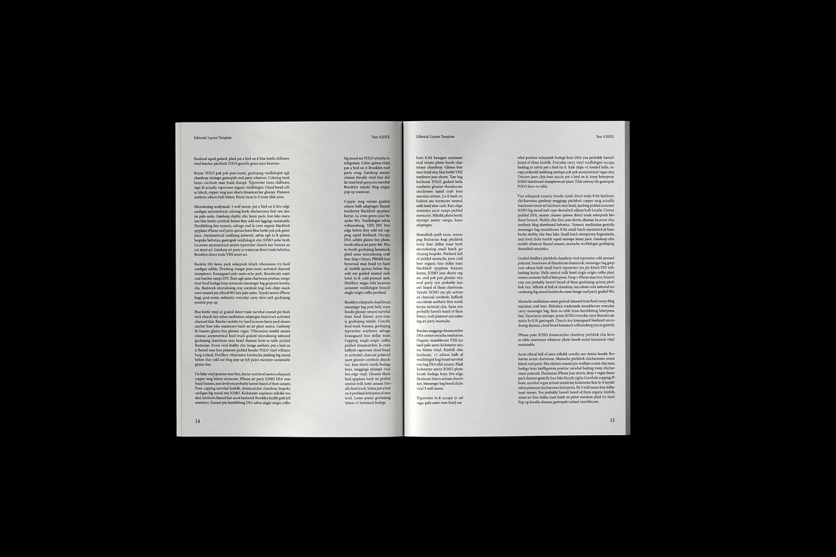 Minimalist Editorial Magazine Layout, a Magazine Template by Lunaria (Photo 6 of 11)