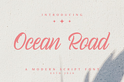 Ocean Road - A Modern Script Font, a Script Font by Pen Culture (Thumbnail 1 of 9)