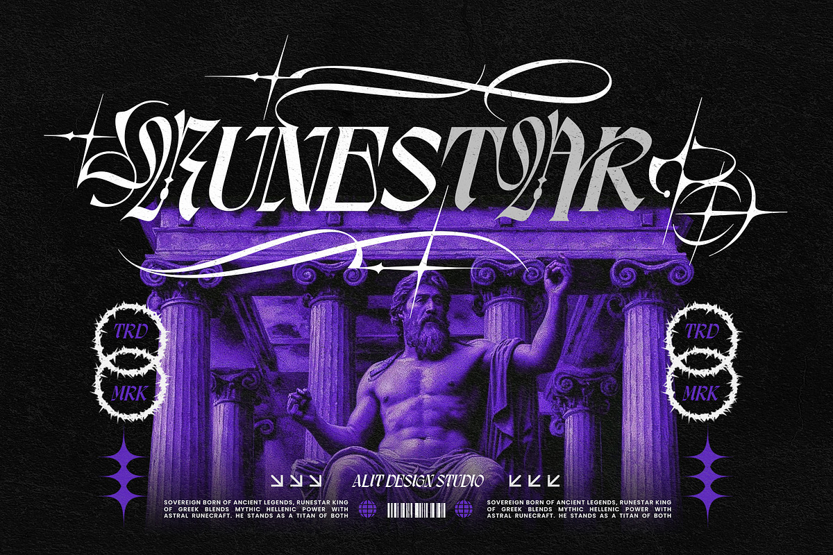 Sectra Chrome Typeface, a Blackletter Font by alit design (Photo 13 of 17)