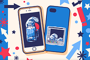 Retro Great wave off kanagawa food, a Food Illustration by Darts Lines (Thumbnail 5 of 7)