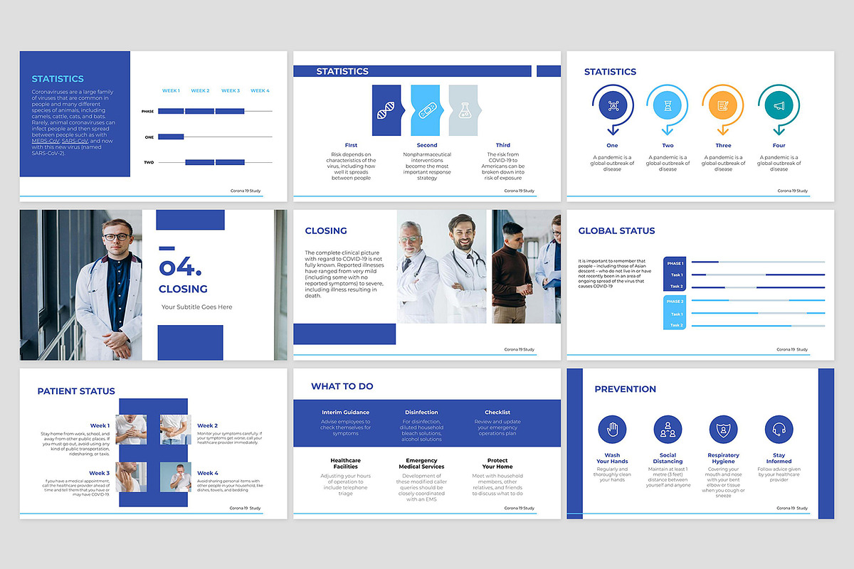 Coronavirus Google Slides, a Templates & Theme by Fitra Noor (Photo 2 of 3)