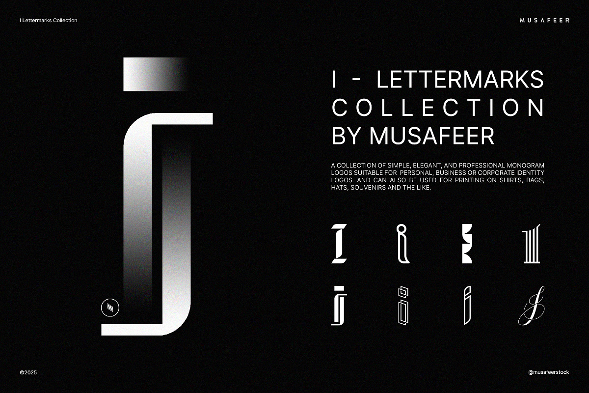 I Lettermarks Collection, a Branding & Logo Template by Musafeer Studio (Photo 1 of 2)