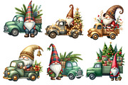 Christmas Gnome and Truck Clipart, an Illustration by Designworld (Thumbnail 3 of 5)