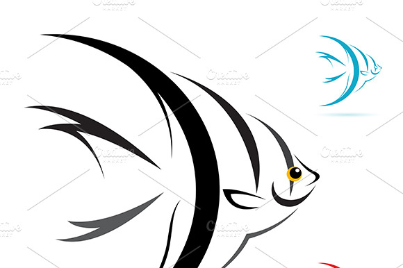 Vector Image Of An Angel Fish