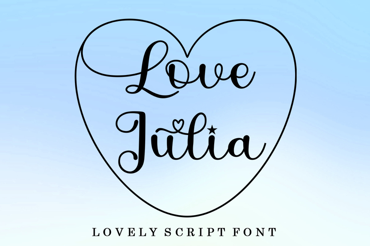 Love Julia Script, a Script Font by Bosstype Studio (Photo 1 of 8)
