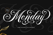 Monday, a Script Font by Mastertype (Thumbnail 1 of 13)