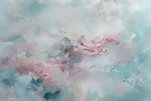 Abstract painting revealing soft color transitions and dynamic b, a Photo by Studio ANNA