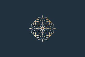 Golden Beauty Mandala Logo