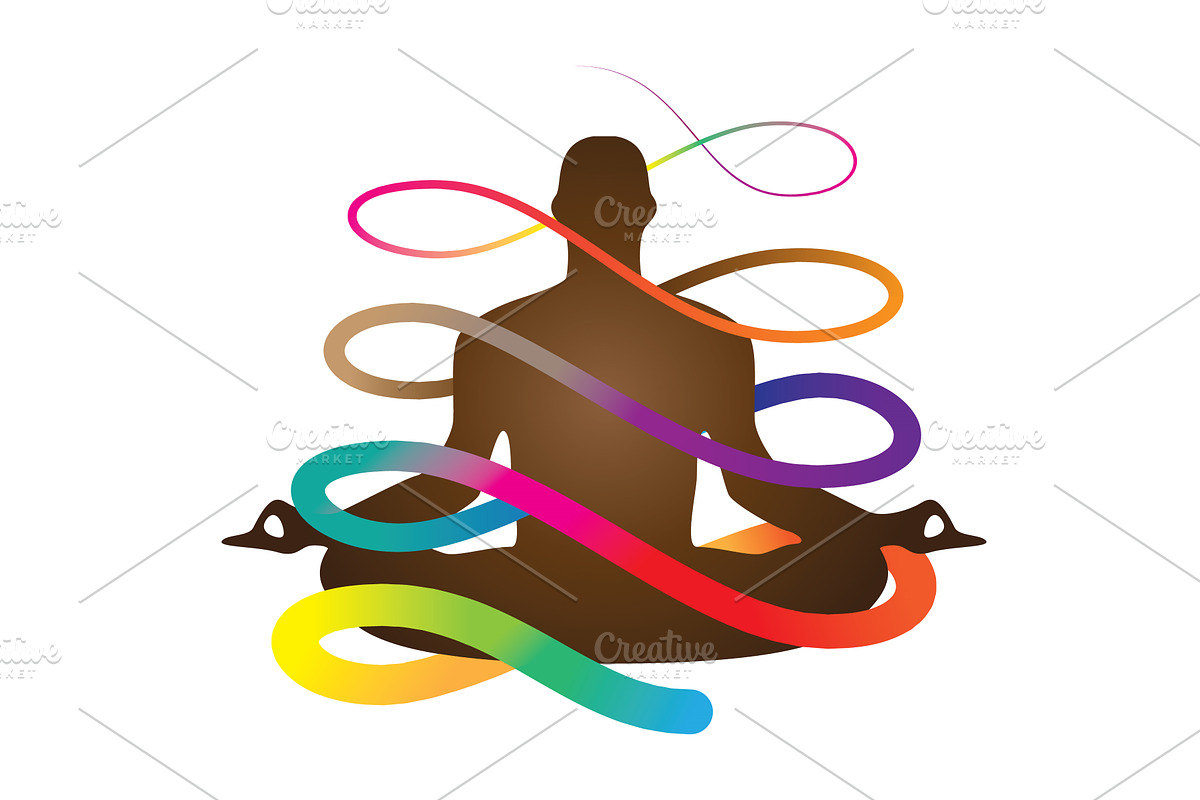 Person in yoga pose with energy, a Technology Illustration by LogosDen