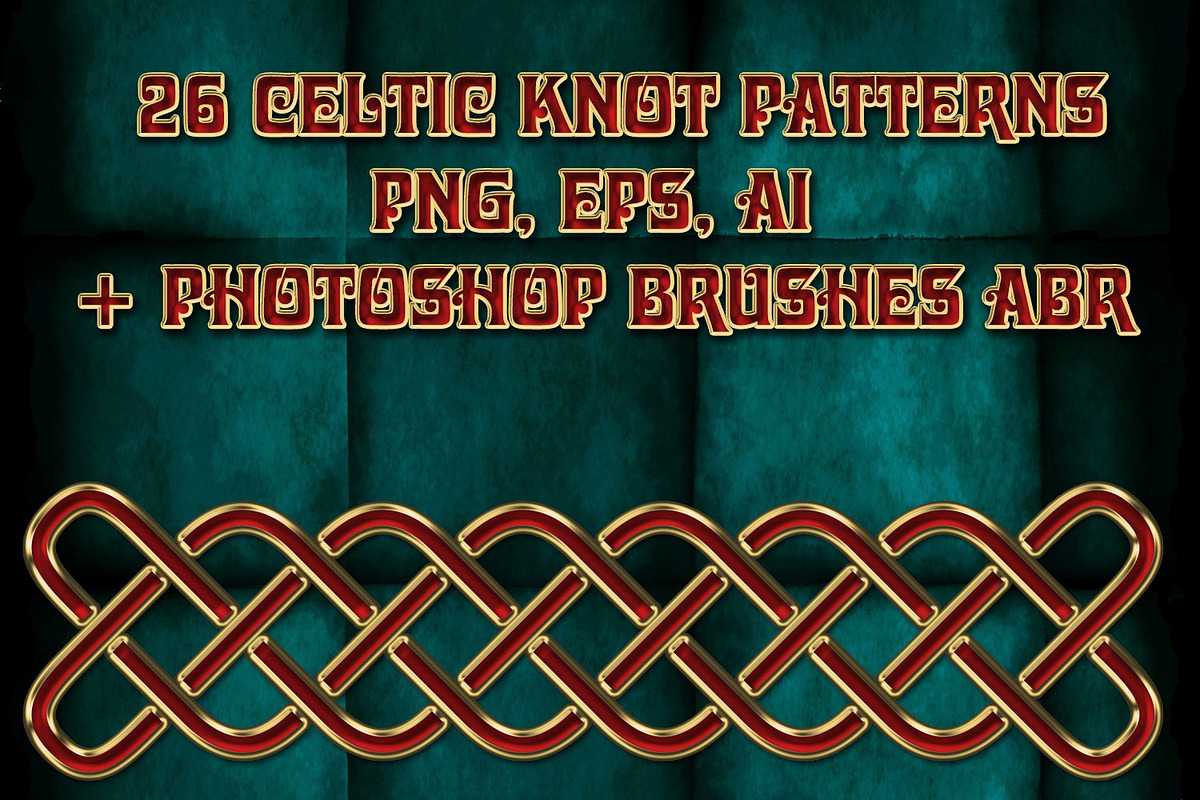 26 Celtic Knot Patterns, a Brush Add-On by Kseniya-Omega (Photo 1 of 10)
