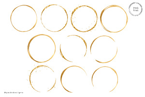 Gold Circle Frames