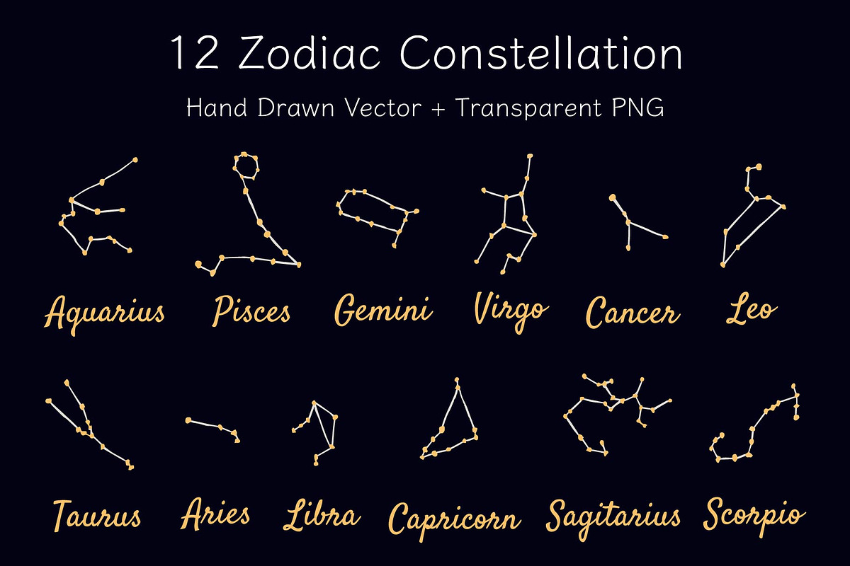 Zodiac Sign Vector Illustration Set, an Illustration by Dawnside Graphic (Photo 4 of 11)