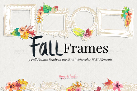 Fall Frames Watercolors