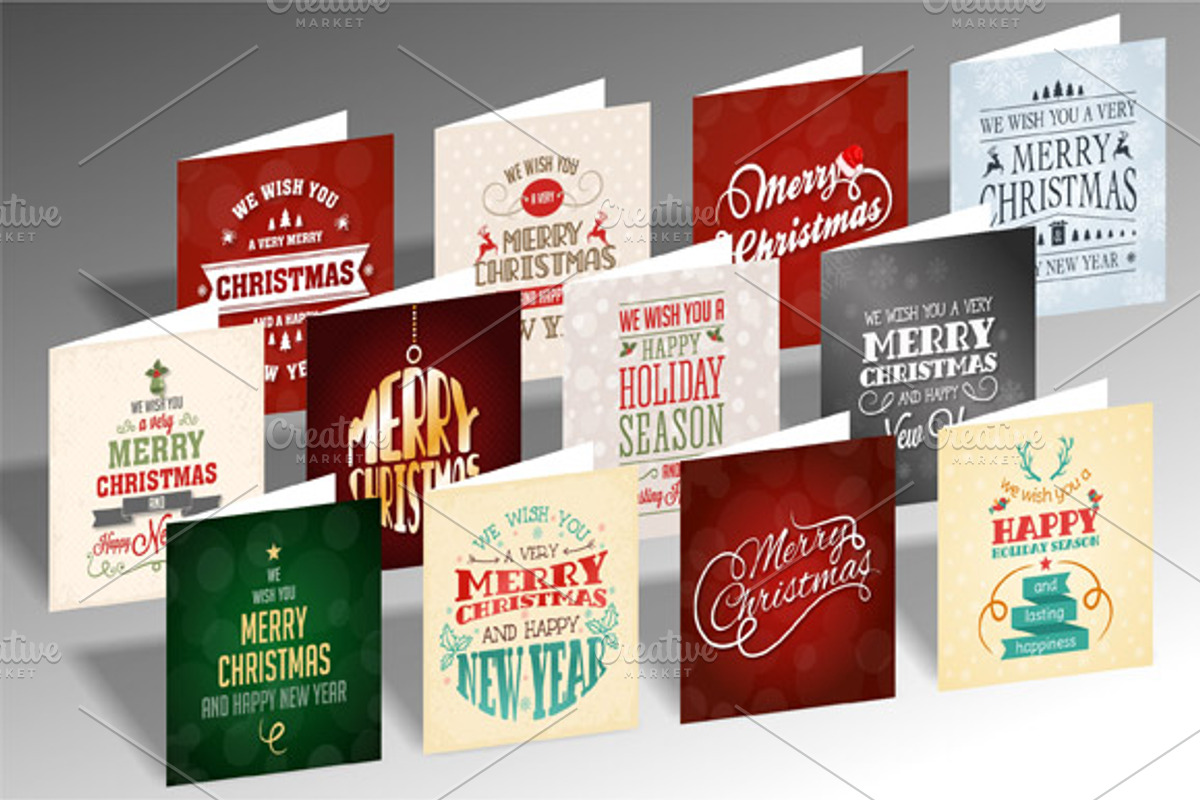 Christmas Lettering Cards Collection preview 2