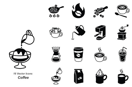 Coffee vector icons