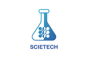Science Technology SImple Logo, a Branding & Logo Template by Logo Loom