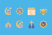 Golden Hijri Illustration Set, an Object Illustration by studiogstock (Thumbnail 1 of 5)