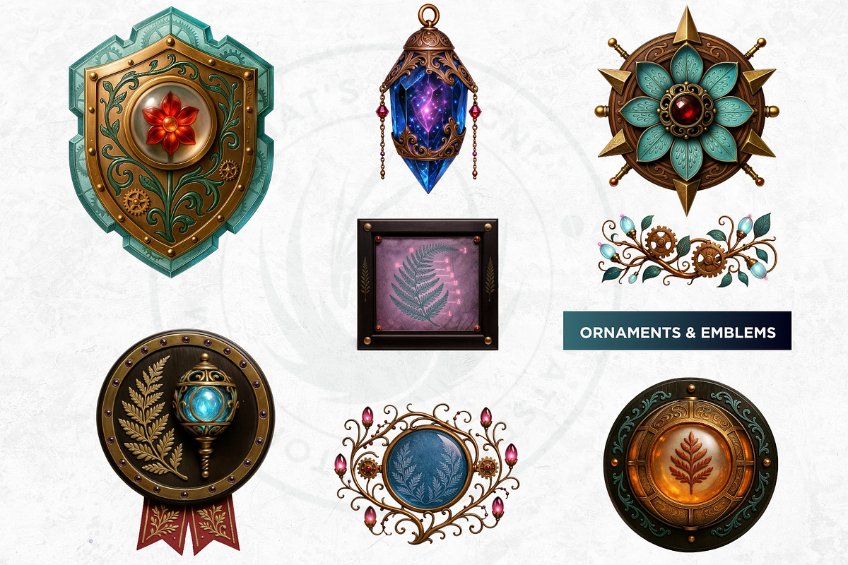 Steampunk Botanical Expedition PNG, a Decorative Illustration by ThatsDesignArt (Photo 7 of 10)