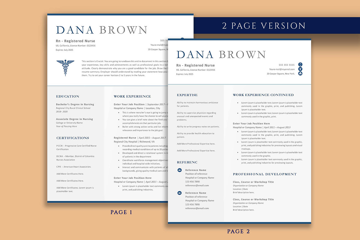 RN Resume Template Nurse, a Resume Template by VictoriousVita (Photo 3 of 8)