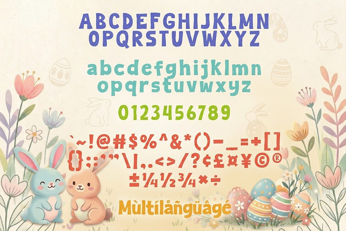 Easter Joys - Playful Display Font, a Sans Serif Font by khurasan (Photo 5 of 5)
