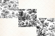 Black White Spring Pattern, an Illustration by DreamCafeArt (Thumbnail 3 of 3)