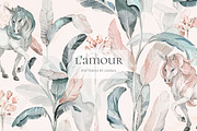 Fantasy Pattern with tropical leaves, a Pattern Graphic by Lisima (Thumbnail 1 of 12)