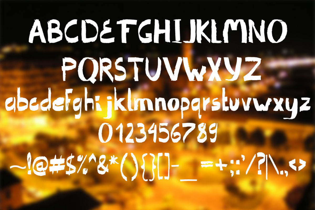 Ragged. Handwritten font. preview 2