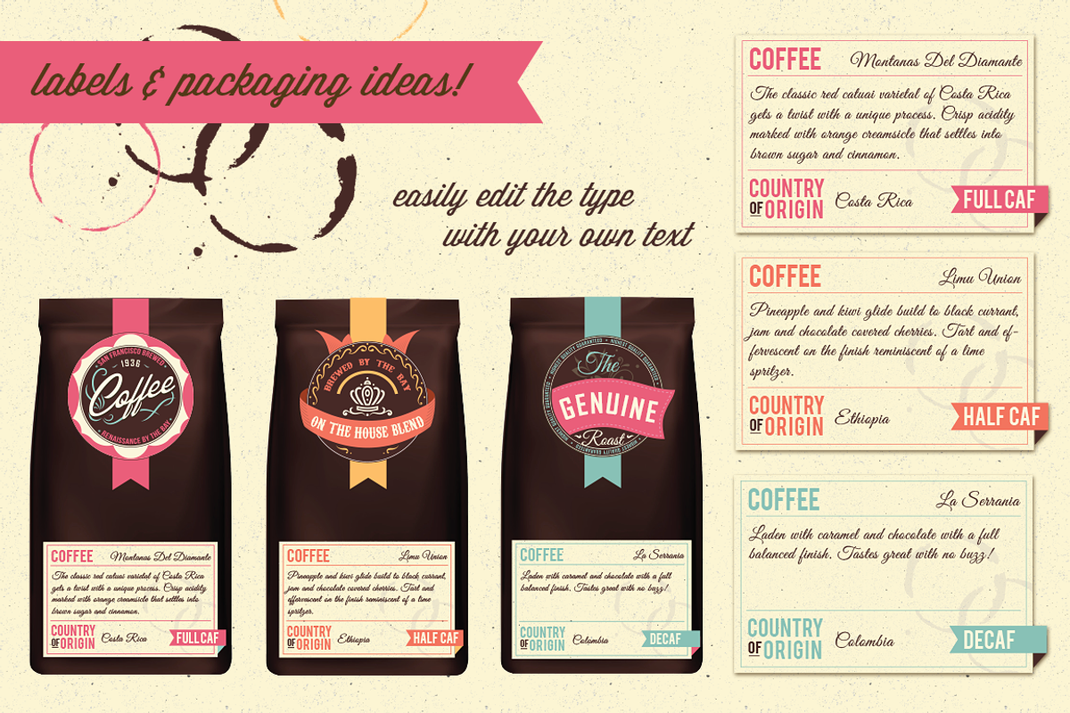 Coffee Cafe Branding Elements, an Illustration by Fresh ID (Photo 3 of 5)